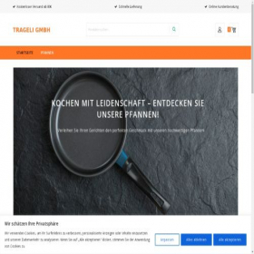 Скриншот главной страницы сайта trageli-tech.de
