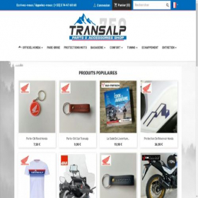 Скриншот главной страницы сайта transalp750shop.com