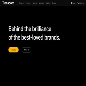 Скриншот главной страницы сайта transcom.space