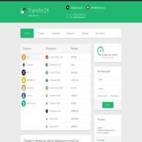 Скриншот главной страницы сайта transfer24.su