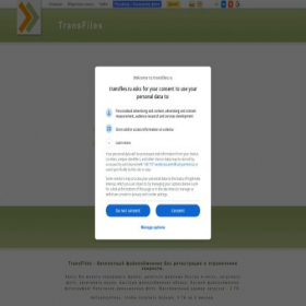 Скриншот главной страницы сайта transfiles.ru