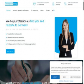 Скриншот главной страницы сайта transparent-hiring.com