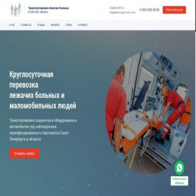 Скриншот главной страницы сайта transportirovka-bolnih.ru
