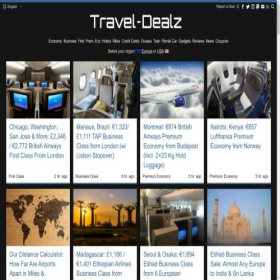 Скриншот главной страницы сайта travel-dealz.com