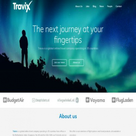 Скриншот главной страницы сайта travix.com