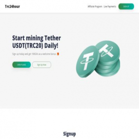Скриншот главной страницы сайта trc24hour.com