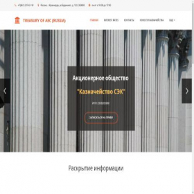 Скриншот главной страницы сайта treasuryofrussia.com
