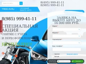 Скриншот главной страницы сайта treid-in.ru