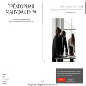 Скриншот главной страницы сайта trekhgorka.ru