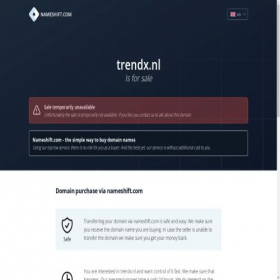 Скриншот главной страницы сайта trendx.nl