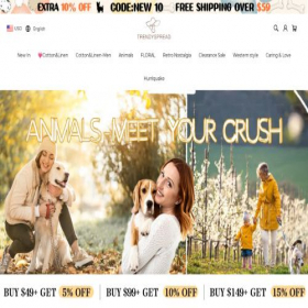 Скриншот главной страницы сайта trendyspread.com