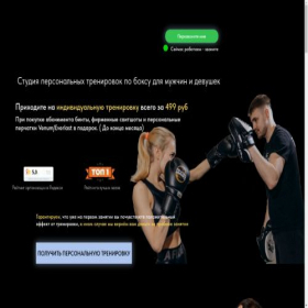 Скриншот главной страницы сайта trenerboxin.ru