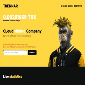 Скриншот главной страницы сайта trennar.com
