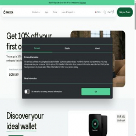 Скриншот главной страницы сайта trezor.ca