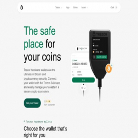 Скриншот главной страницы сайта trezor.io-suite.de