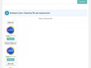 Скриншот главной страницы сайта tricolortv.unsystem.ru