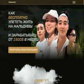 Скриншот главной страницы сайта tripmarket.kz