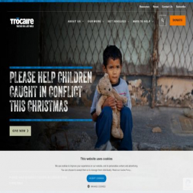Скриншот главной страницы сайта trocaire.org