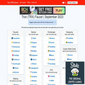 Скриншот главной страницы сайта tron-faucet.com