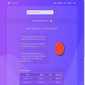 Скриншот главной страницы сайта tron-top.pro