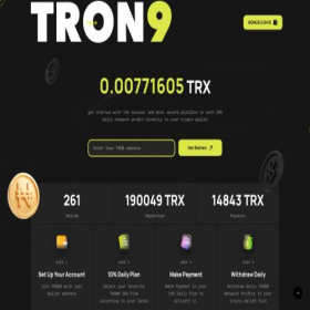 Скриншот главной страницы сайта tron9.net