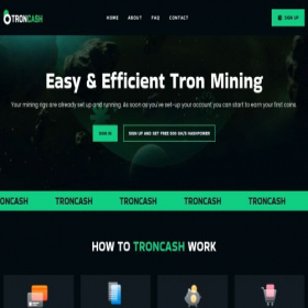 Скриншот главной страницы сайта troncash.io