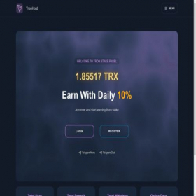 Скриншот главной страницы сайта tronhold.com