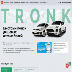 Скриншот главной страницы сайта tronk.pro
