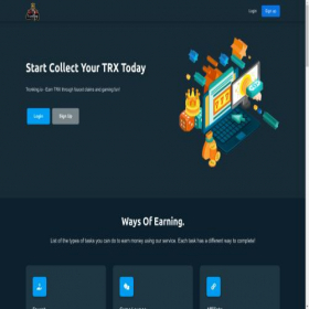 Скриншот главной страницы сайта tronking.io