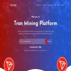 Скриншот главной страницы сайта tronmining.tech