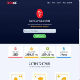 Скриншот главной страницы сайта tronok.biz