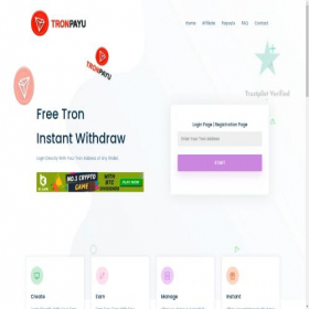 Скриншот главной страницы сайта tronpayu.com