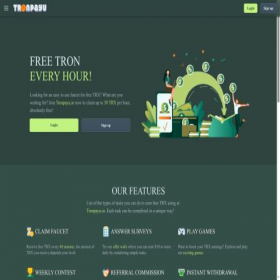 Скриншот главной страницы сайта tronpayu.io