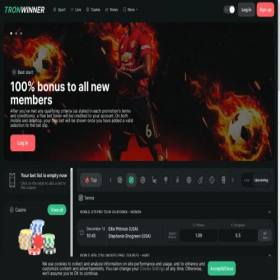 Скриншот главной страницы сайта tronwinner.com
