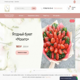 Скриншот главной страницы сайта tropicalgarden.ru