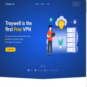 Скриншот главной страницы сайта troywellvpn.com