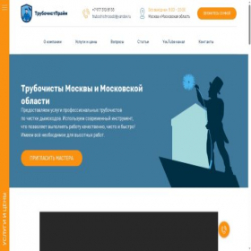 Скриншот главной страницы сайта trubochistmosobl.ru