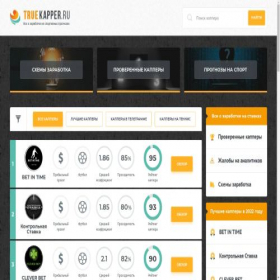 Скриншот главной страницы сайта truekapper.ru