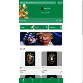 Скриншот главной страницы сайта trumpcoin-ai.com