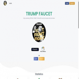 Скриншот главной страницы сайта trumpfaucet.com