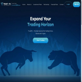 Скриншот главной страницы сайта trust-fx.com