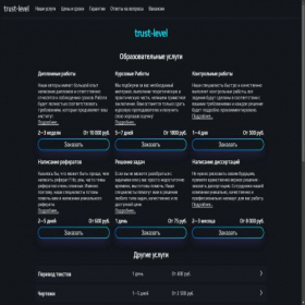 Скриншот главной страницы сайта trust-level.ru