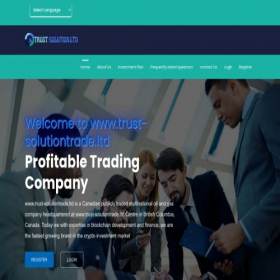 Скриншот главной страницы сайта trust-solutiontrade.ltd