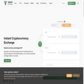 Скриншот главной страницы сайта trustchange.com