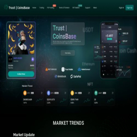 Скриншот главной страницы сайта trustcoinsbase.com