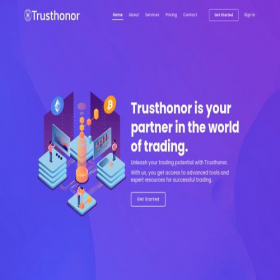 Скриншот главной страницы сайта trusthonor.com