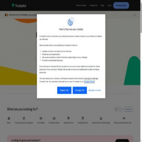 Скриншот главной страницы сайта trustpllot.com