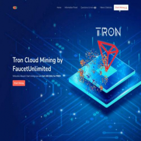 Скриншот главной страницы сайта trx.faucetunlimited.com