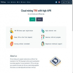 Скриншот главной страницы сайта trxdrop.com