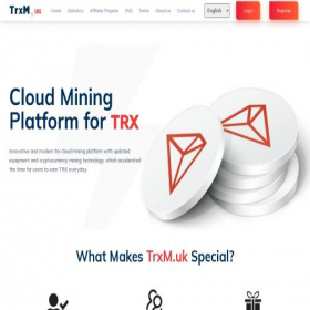 Скриншот главной страницы сайта trxm.uk